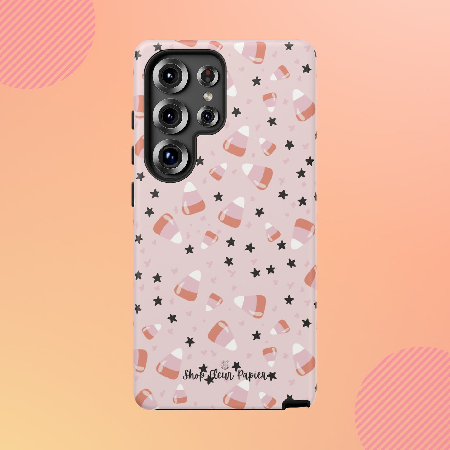 Cute Pink Candy Corn Tough Phone Case
