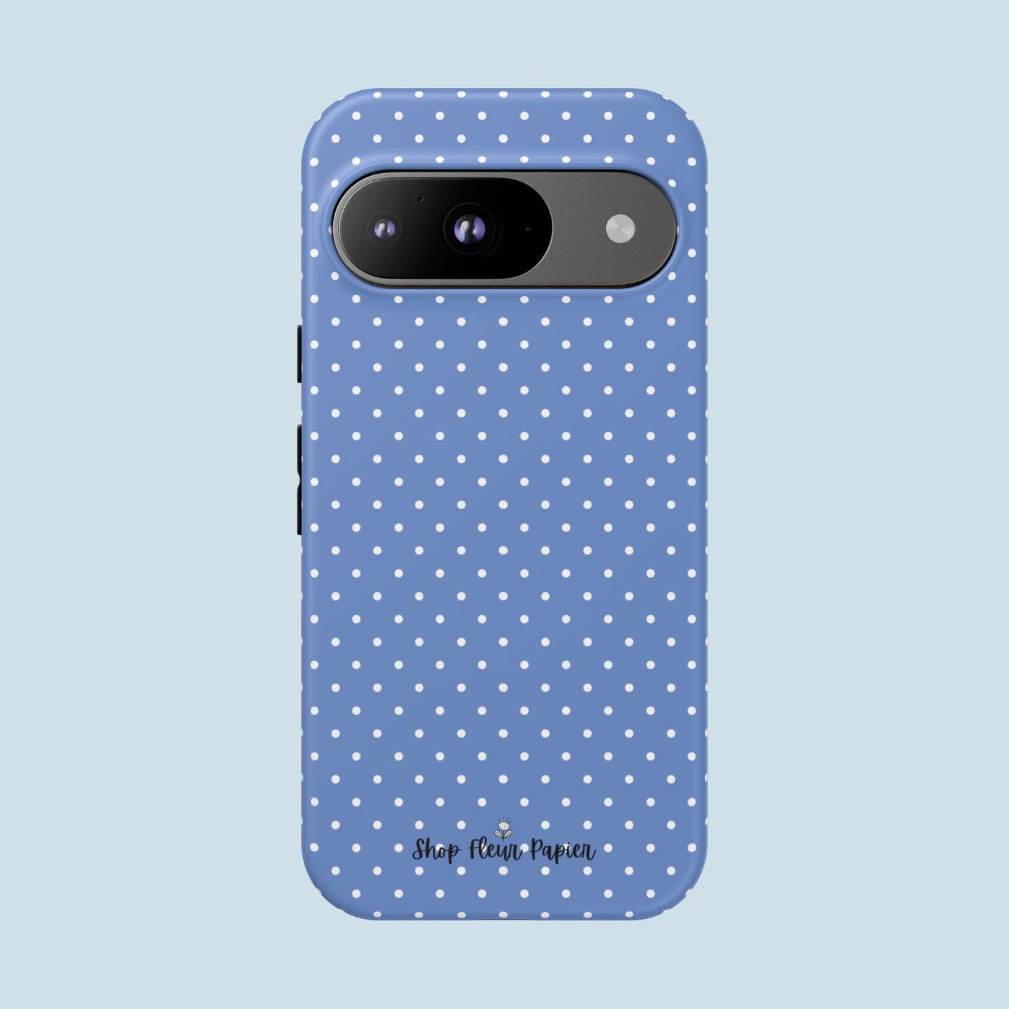 Cute Blue Polka Dot Tough Phone Case
