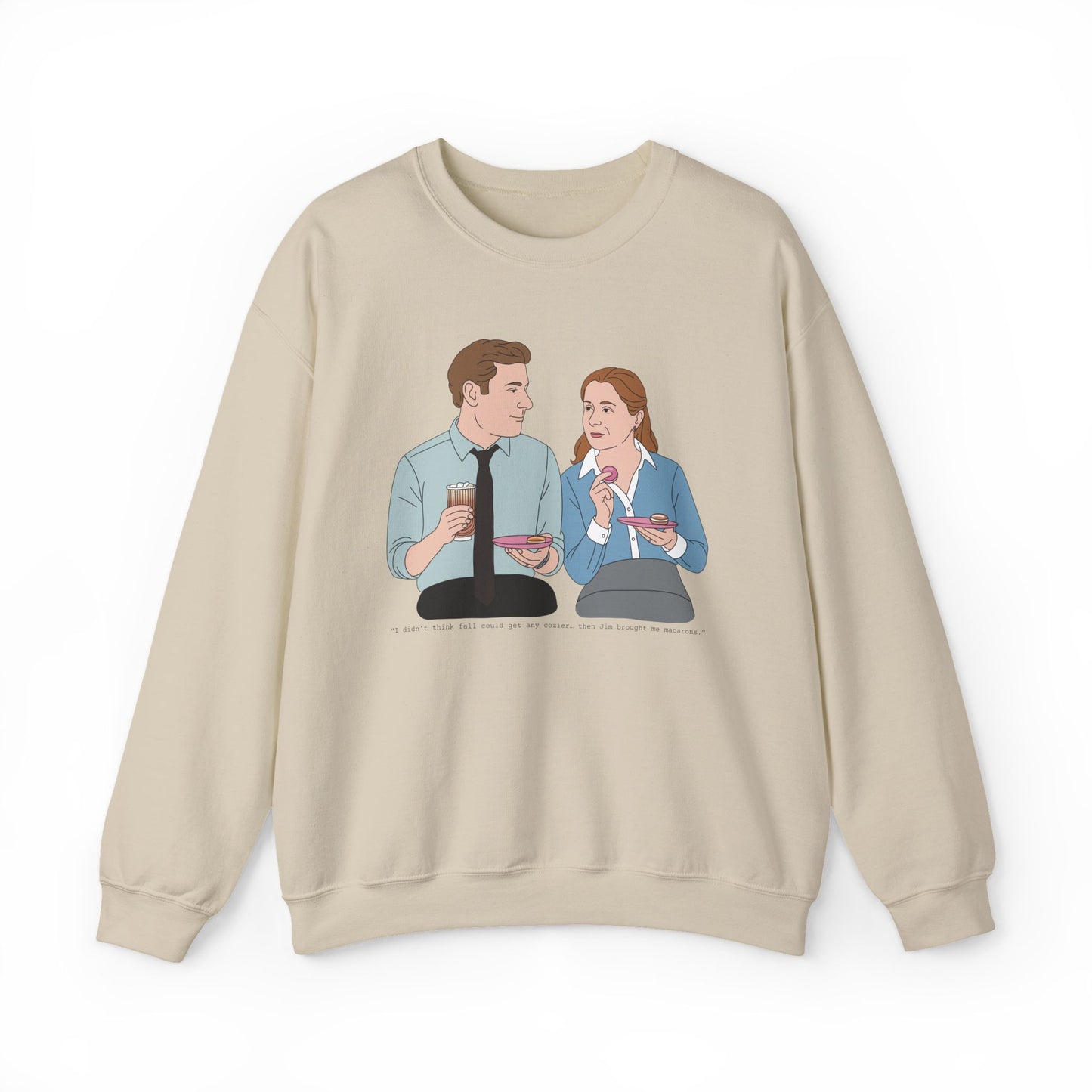 Office Couple Macaron Fall Cozy Sweatshirt – Jim & Pam Inspired