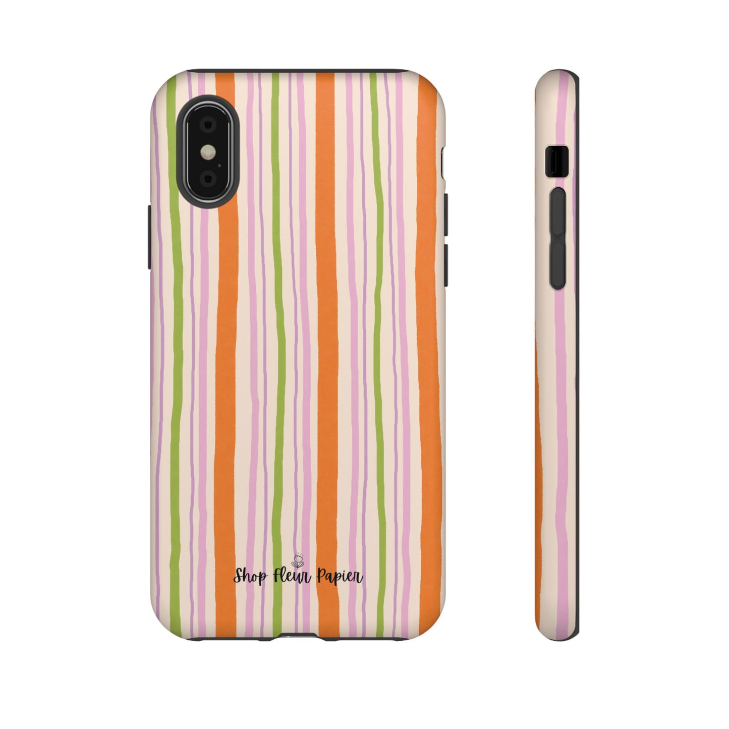Vintage Fall Stripes Tough Phone Case