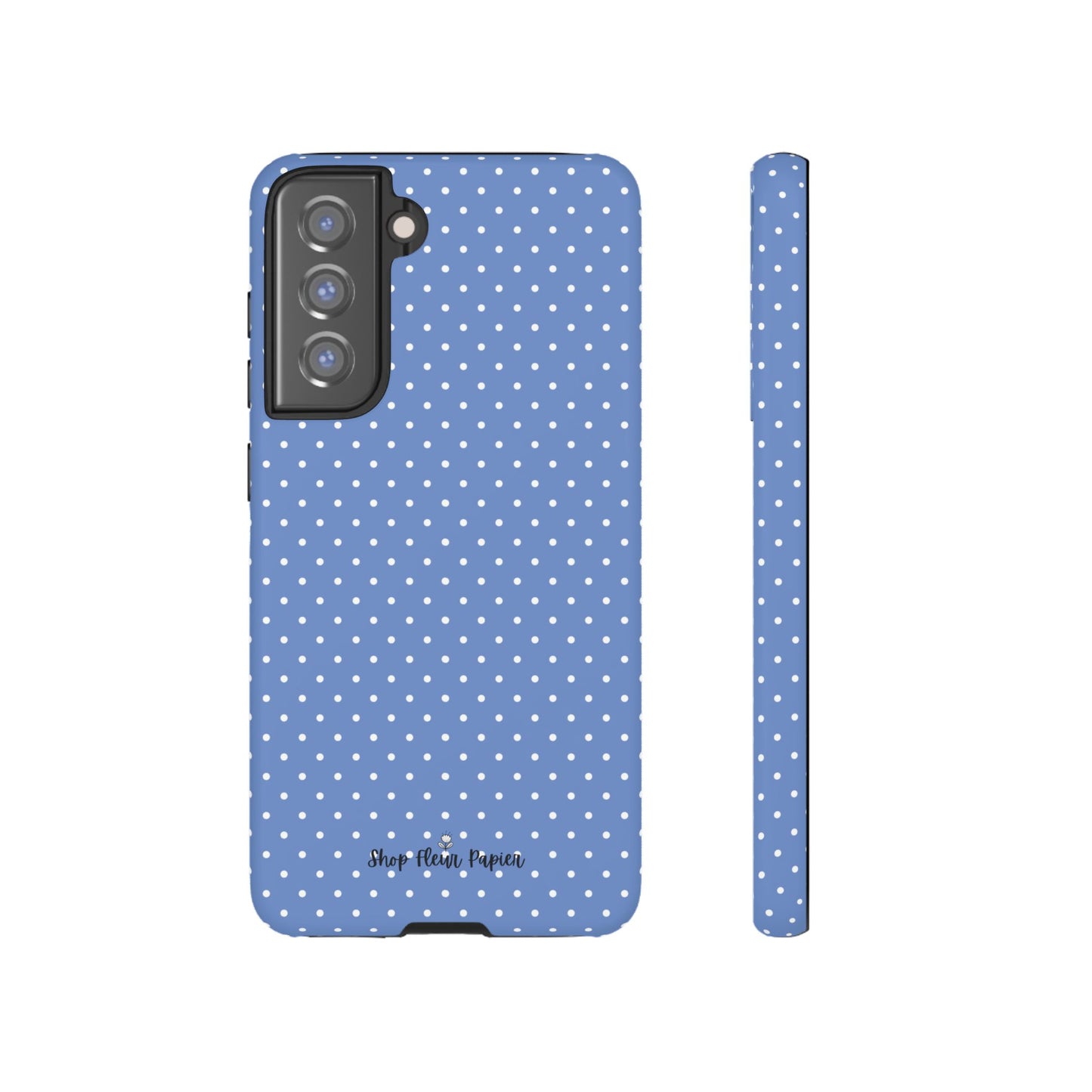 Cute Blue Polka Dot Tough Phone Case