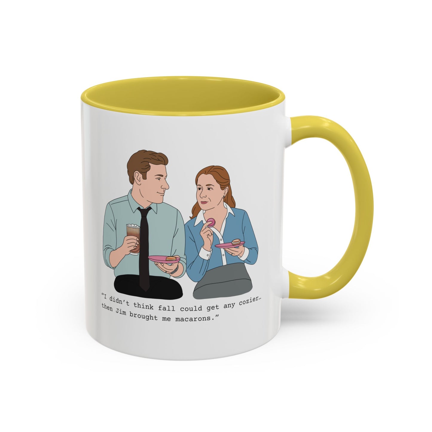Fall Office Couple Mug – 11 oz Cozy Macaron Coffee Mug