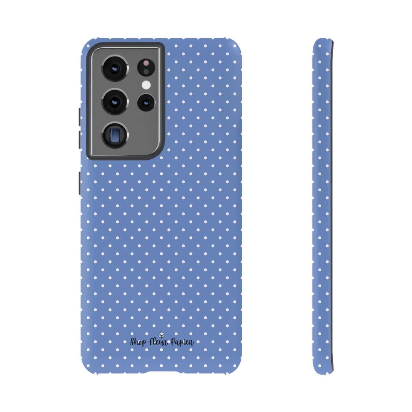 Cute Blue Polka Dot Tough Phone Case