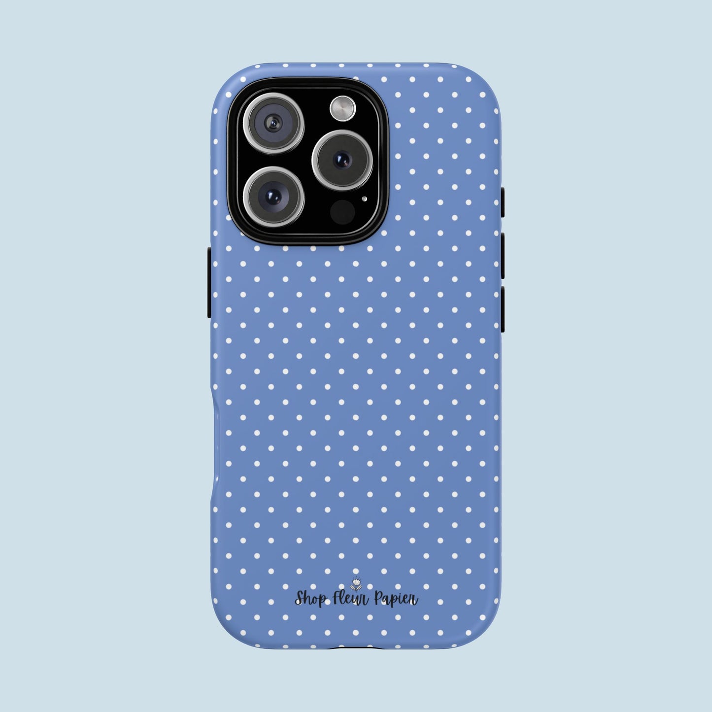 Cute Blue Polka Dot Tough Phone Case