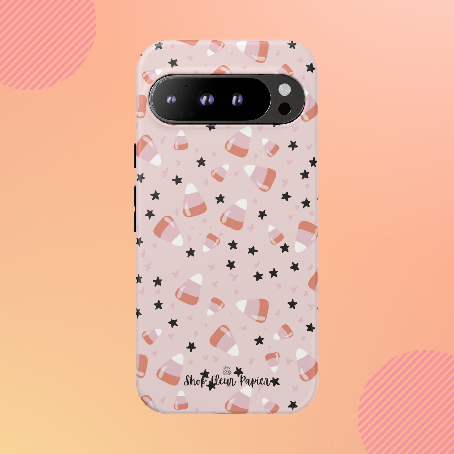 Cute Pink Candy Corn Tough Phone Case