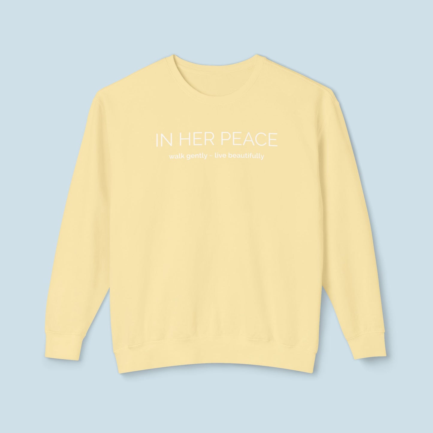 Bold In Her Peace Cozy Cotton Crewneck Sweatshirt
