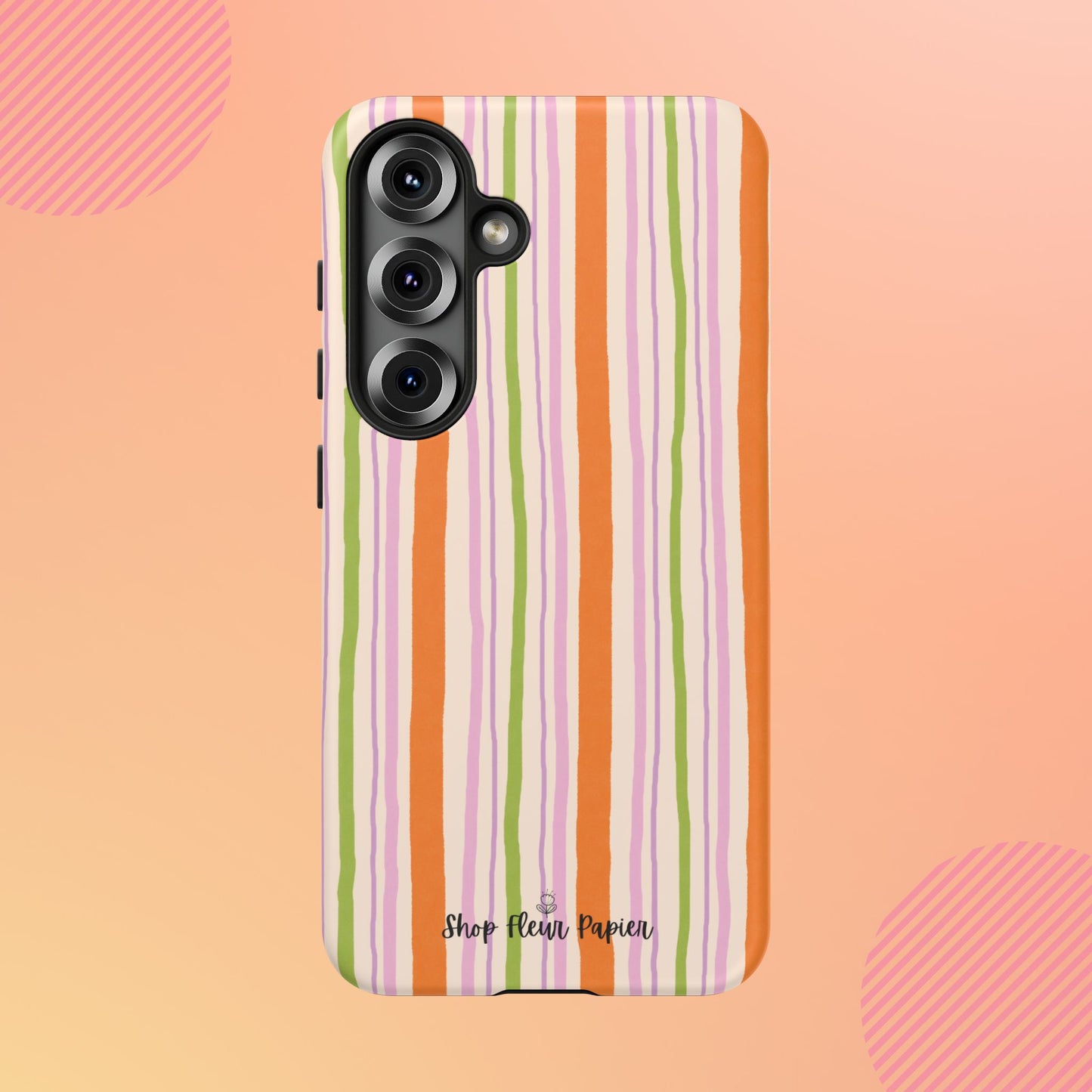 Vintage Fall Stripes Tough Phone Case