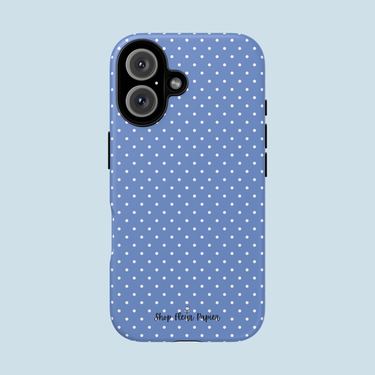 Cute Blue Polka Dot Tough Phone Case