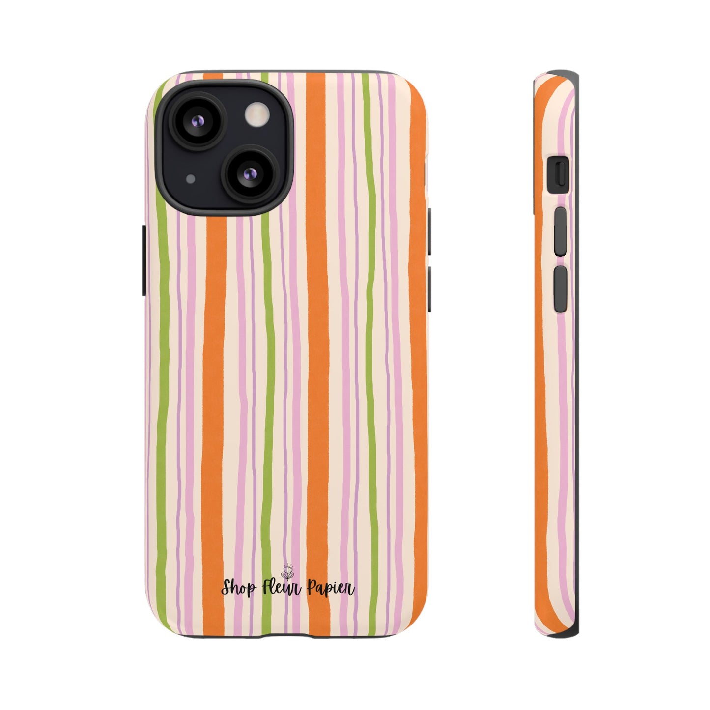 Vintage Fall Stripes Tough Phone Case
