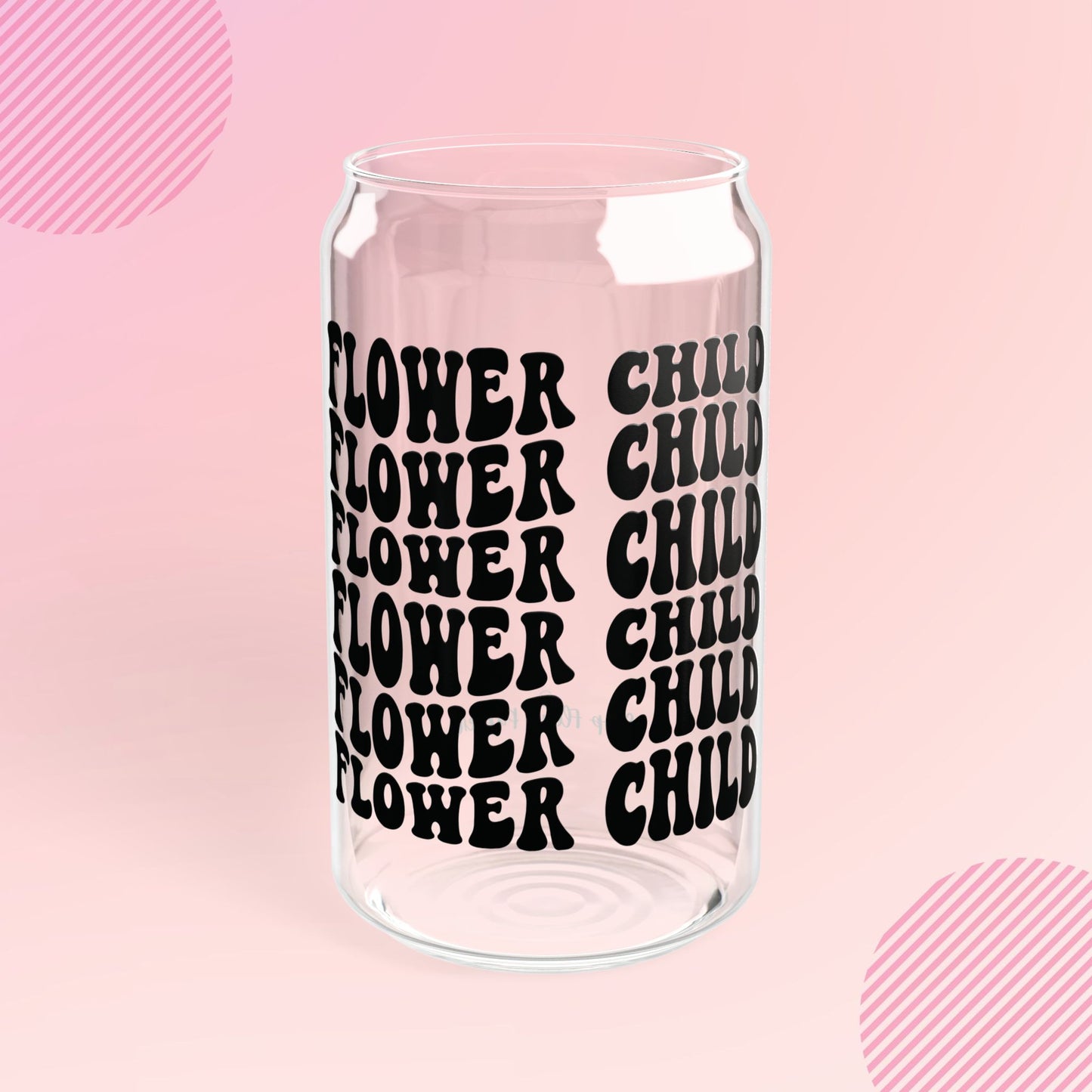 16 oz Flower Child Soda Can Tumbler
