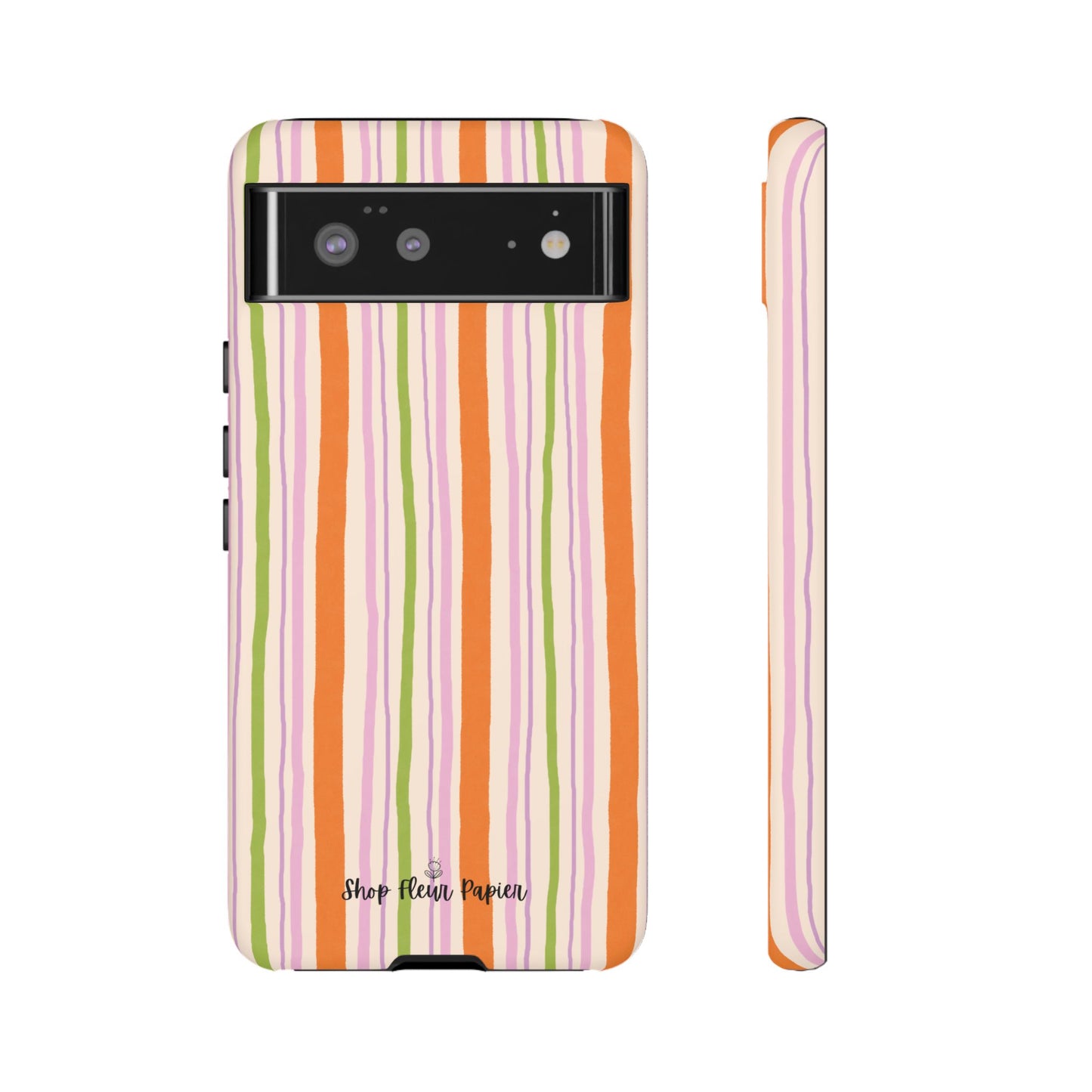 Vintage Fall Stripes Tough Phone Case