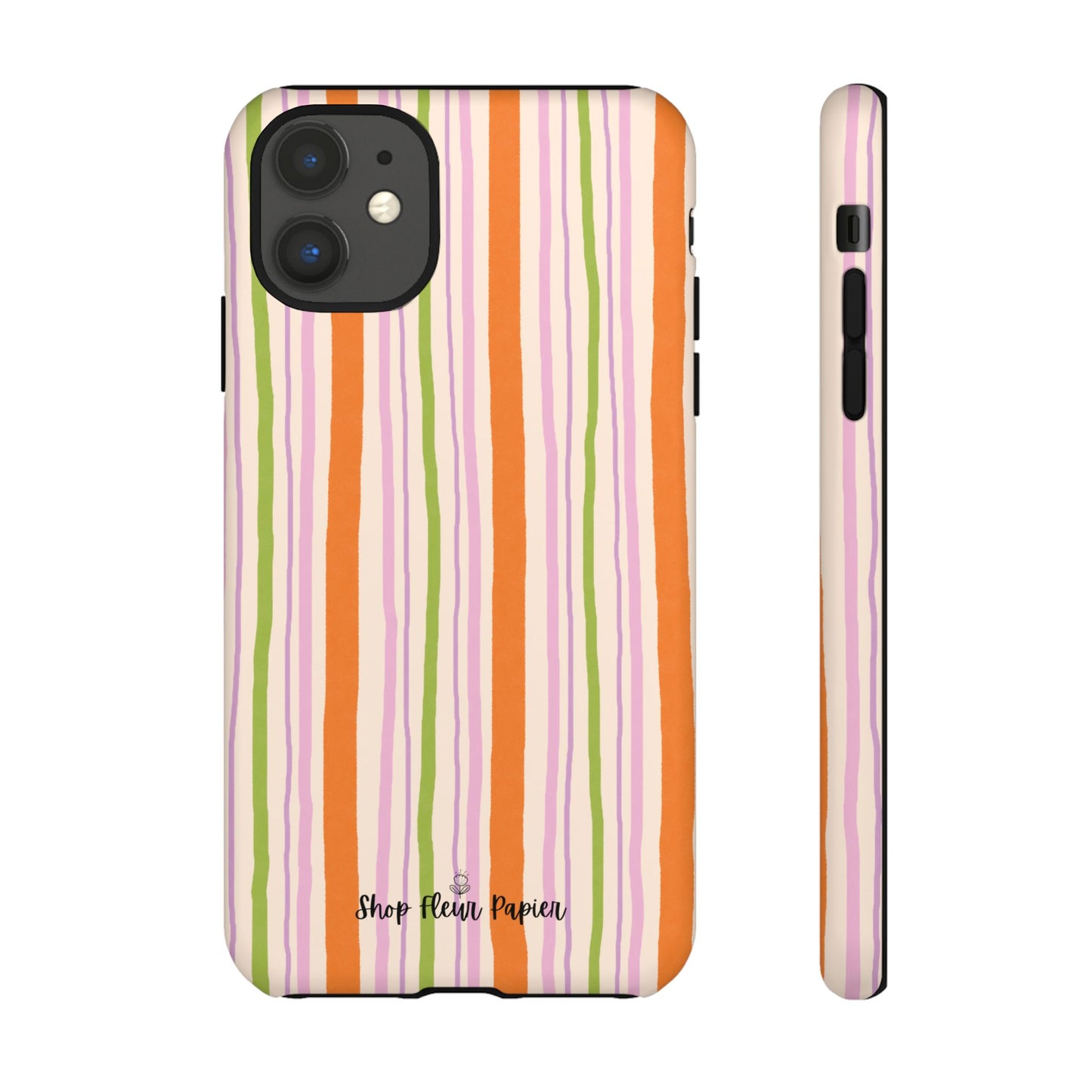 Vintage Fall Stripes Tough Phone Case