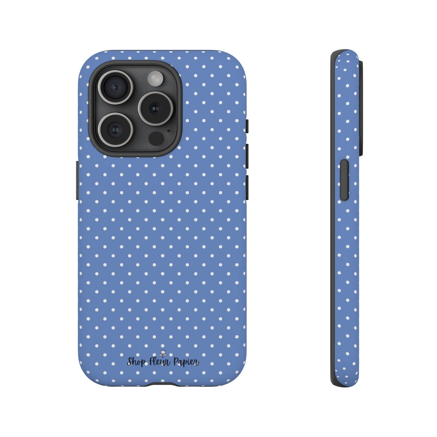 Cute Blue Polka Dot Tough Phone Case