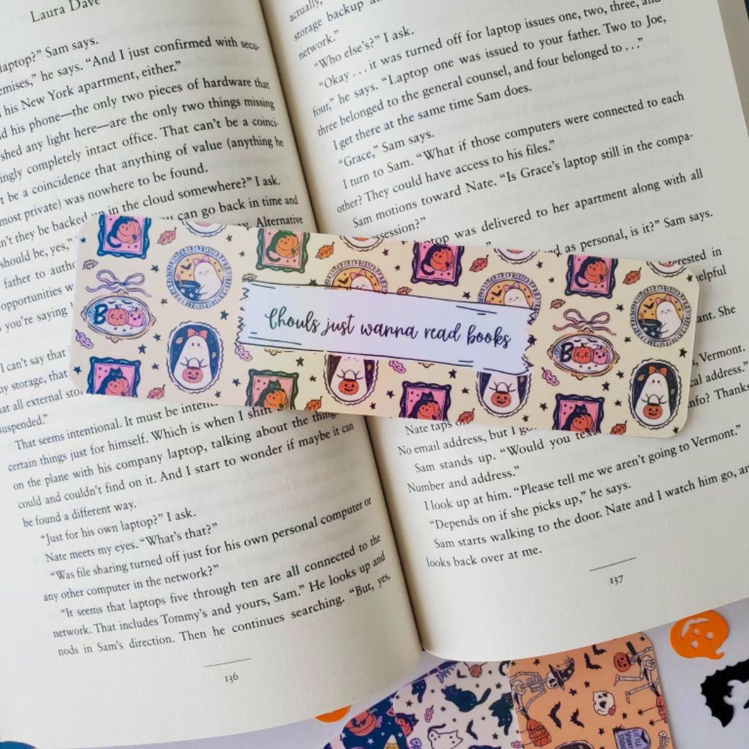 Cute and Cozy Halloween Ghost Bookmark