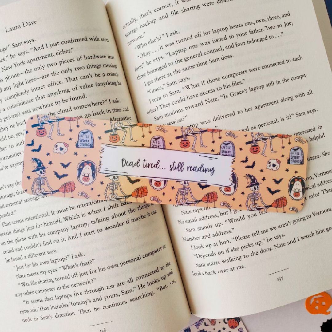 Cute and Cozy Halloween Ghost Bookmark