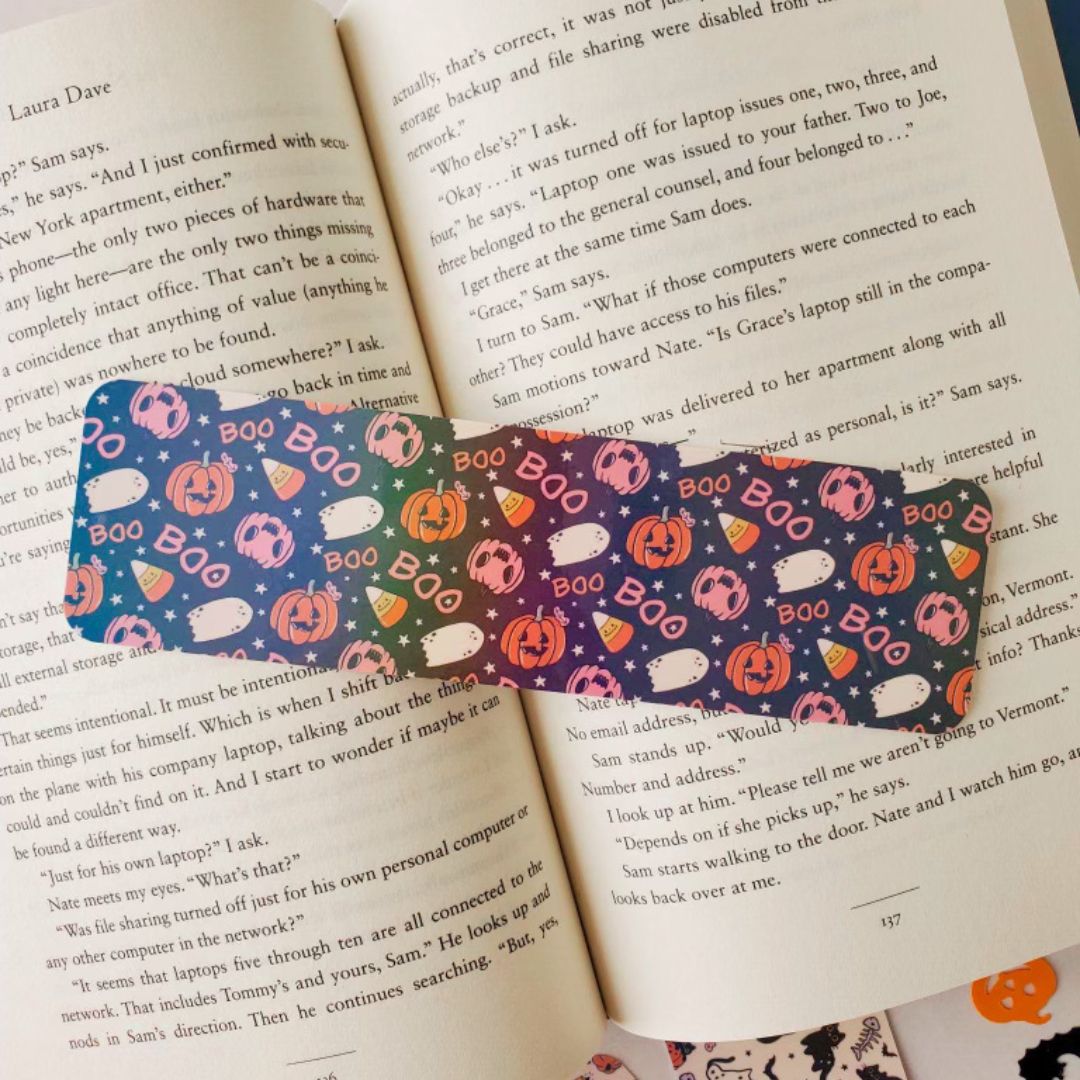 Cute and Cozy Halloween Ghost Bookmark