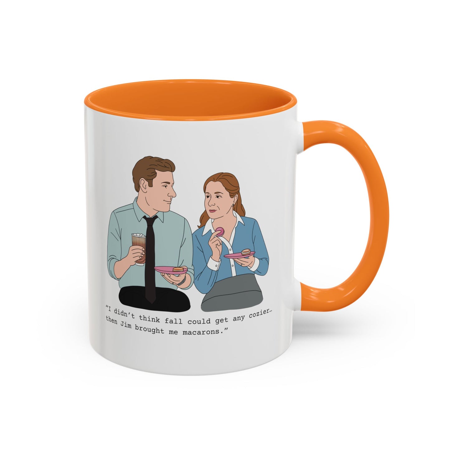 Fall Office Couple Mug – 11 oz Cozy Macaron Coffee Mug