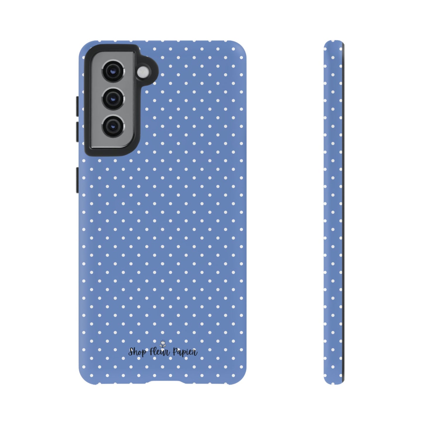 Cute Blue Polka Dot Tough Phone Case