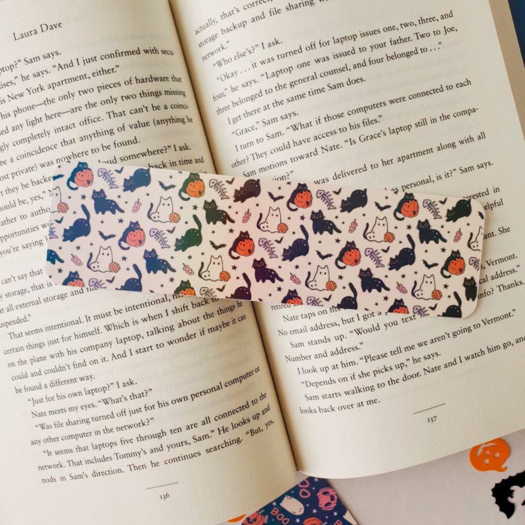 Cute and Cozy Halloween Ghost Bookmark