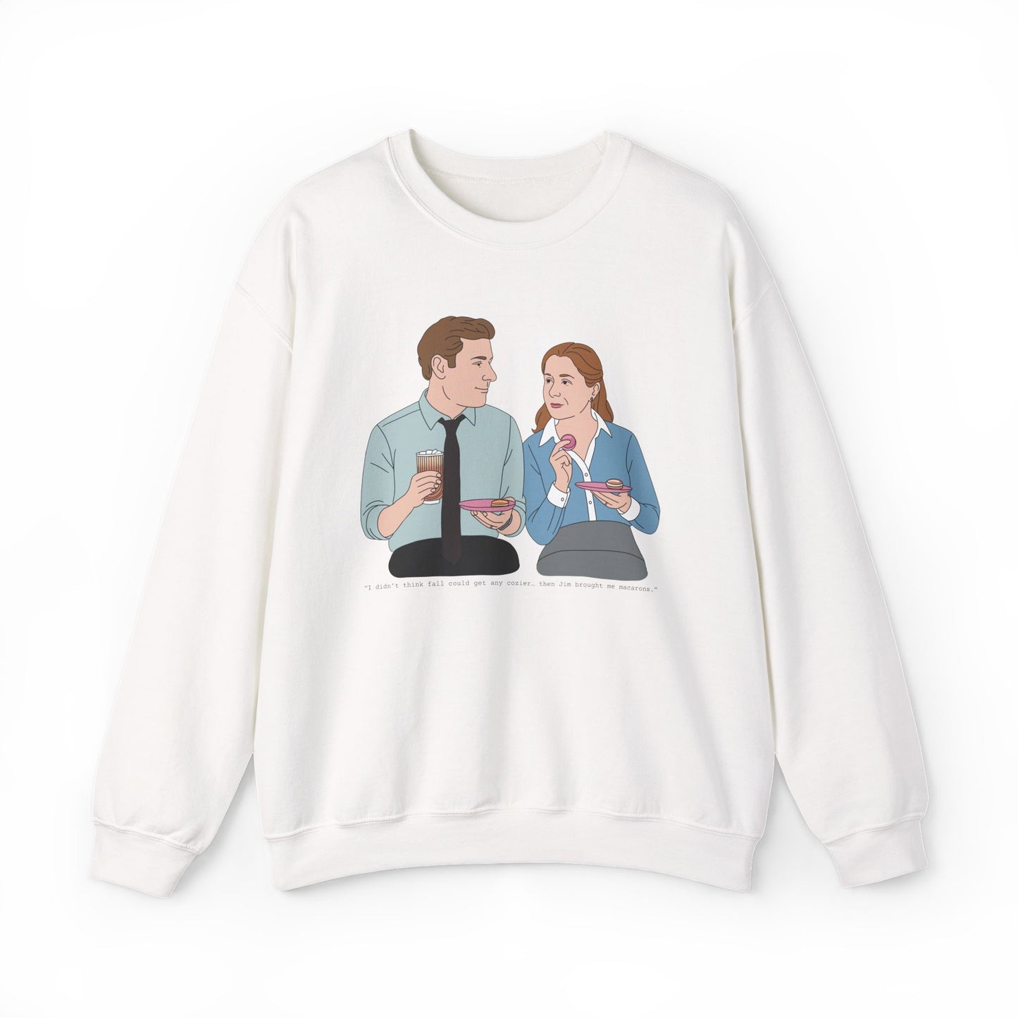 Office Couple Macaron Fall Cozy Sweatshirt – Jim & Pam Inspired