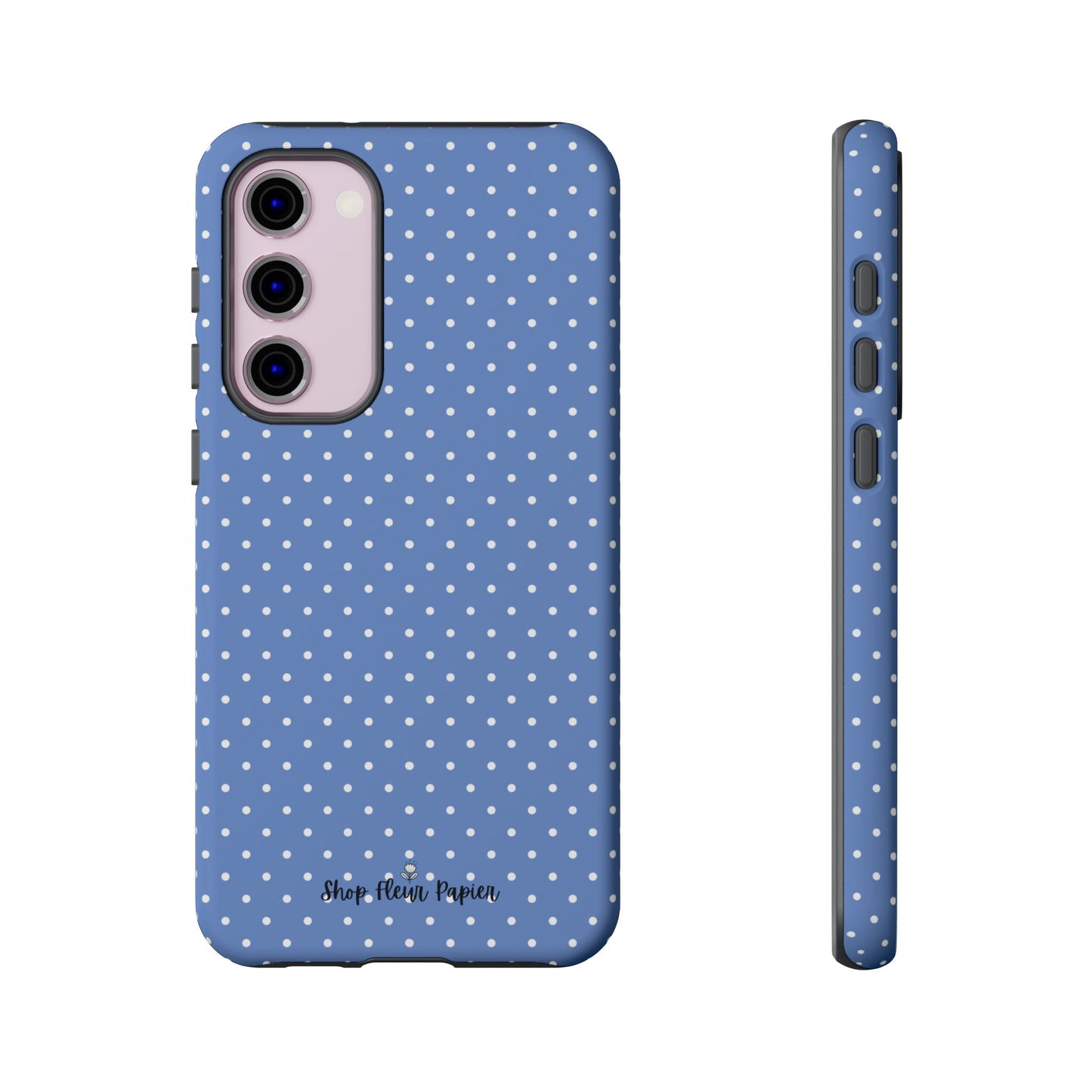 Cute Blue Polka Dot Tough Phone Case