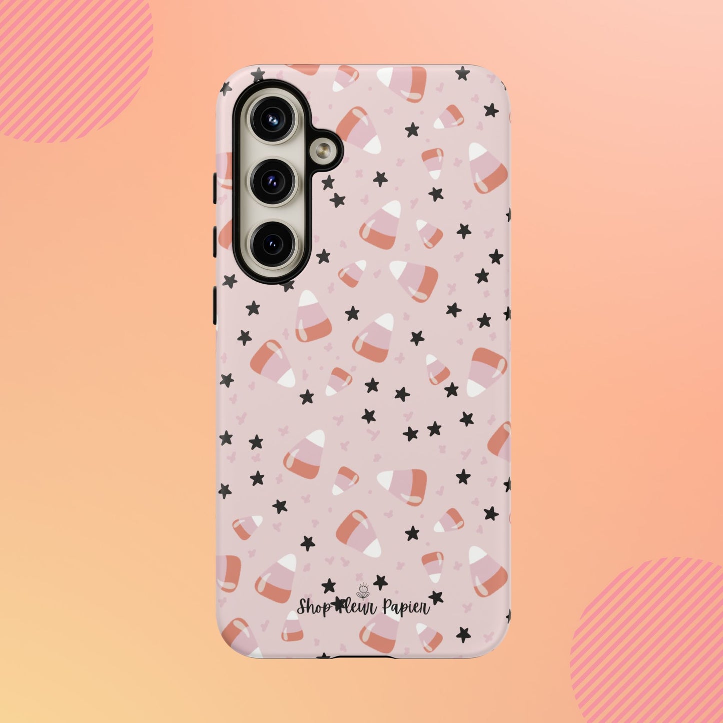 Cute Pink Candy Corn Tough Phone Case