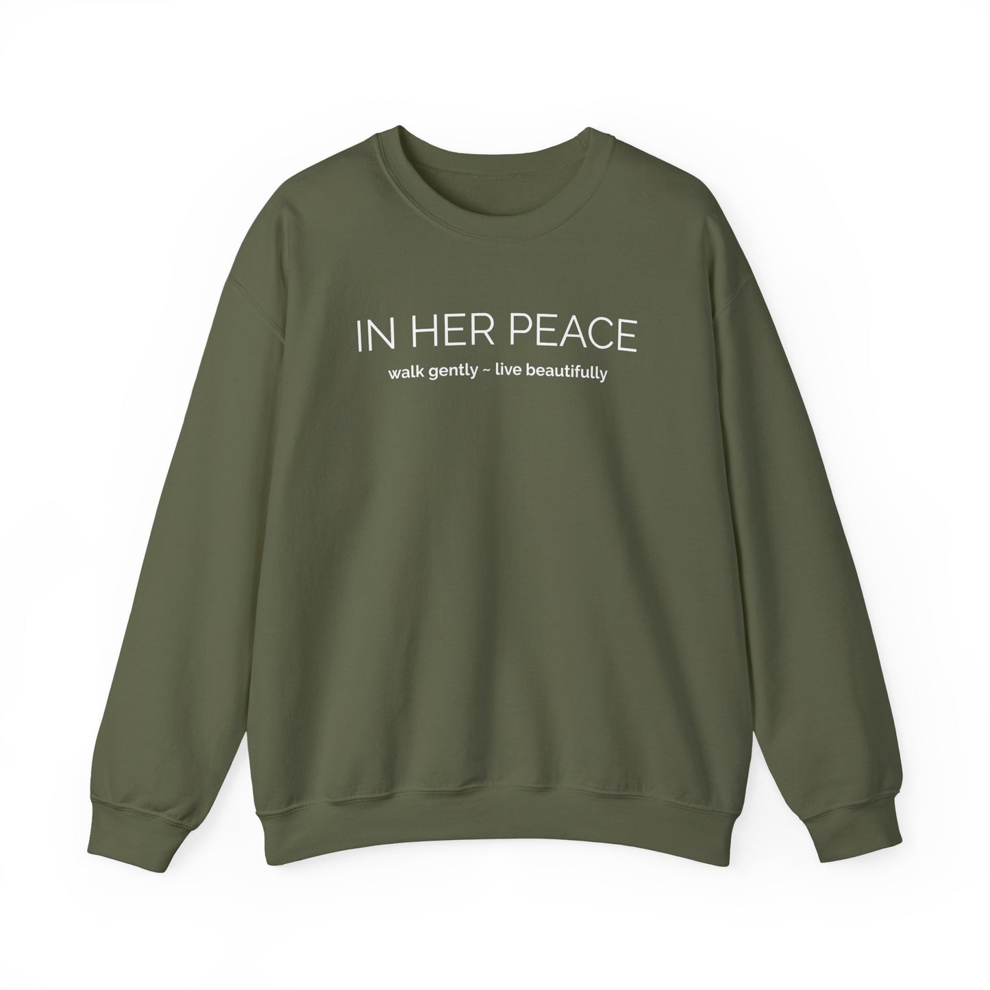 Bold In Her Peace Cozy Blend Crewneck Sweatshirt