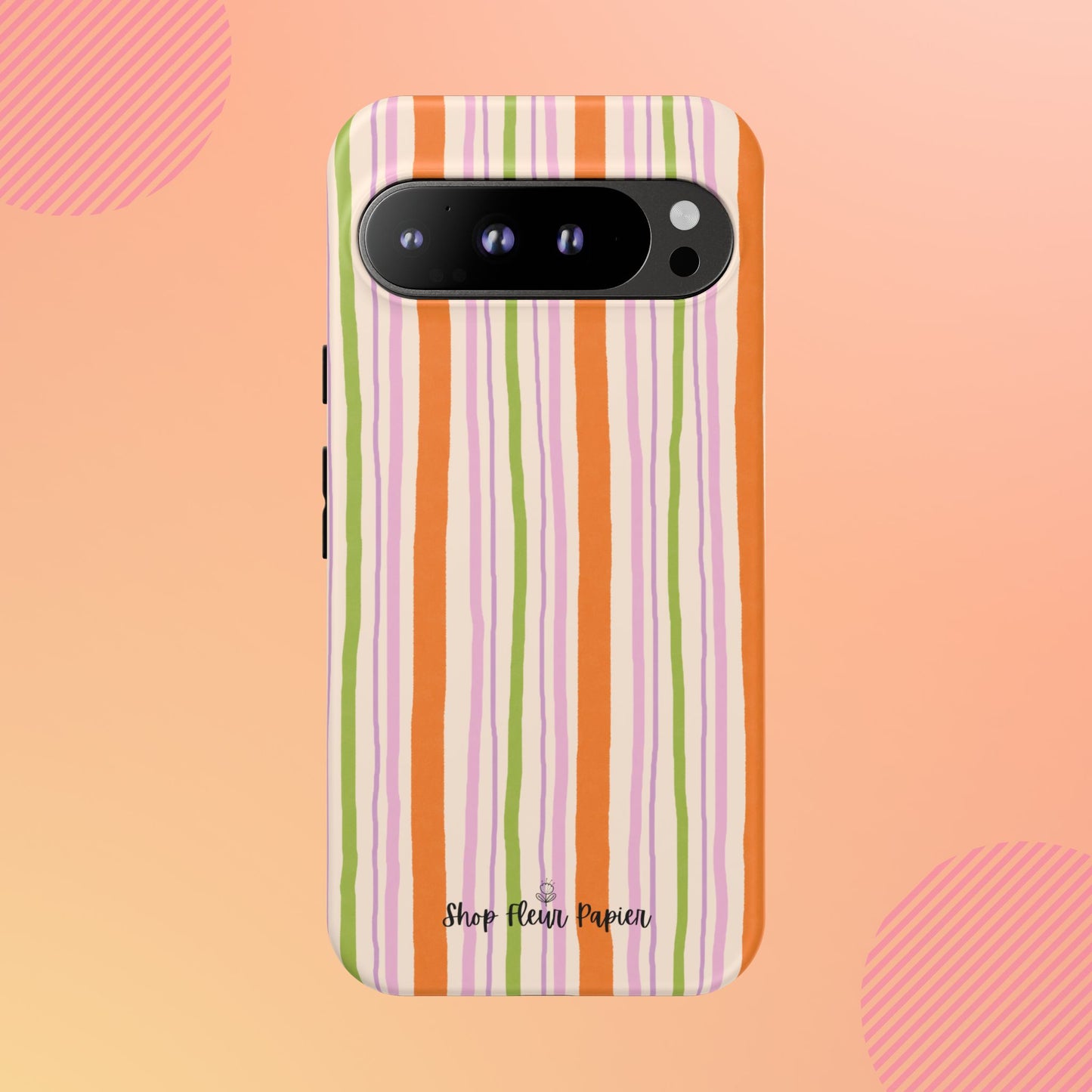 Vintage Fall Stripes Tough Phone Case