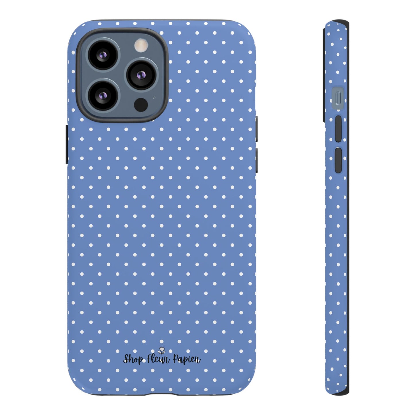 Cute Blue Polka Dot Tough Phone Case