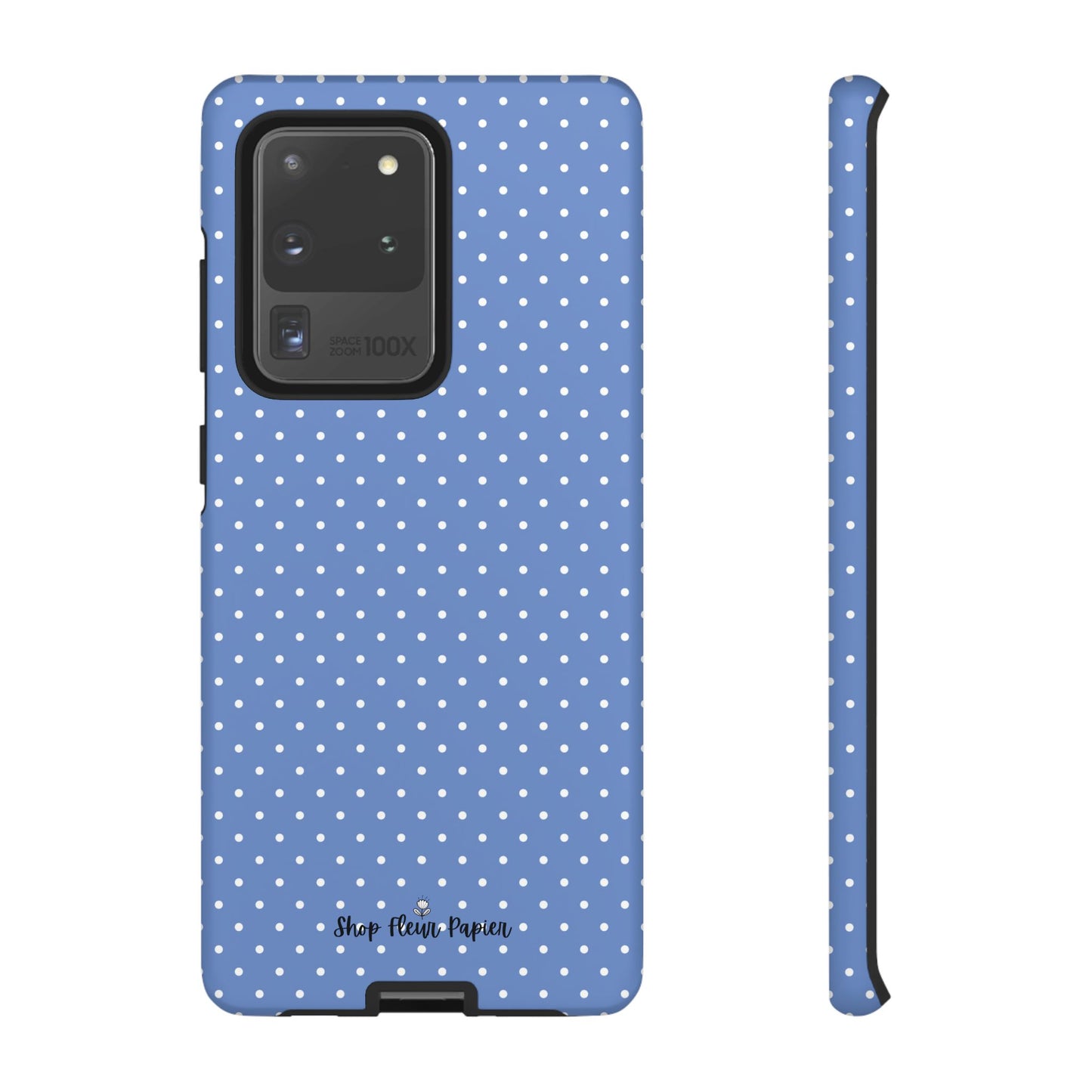 Cute Blue Polka Dot Tough Phone Case