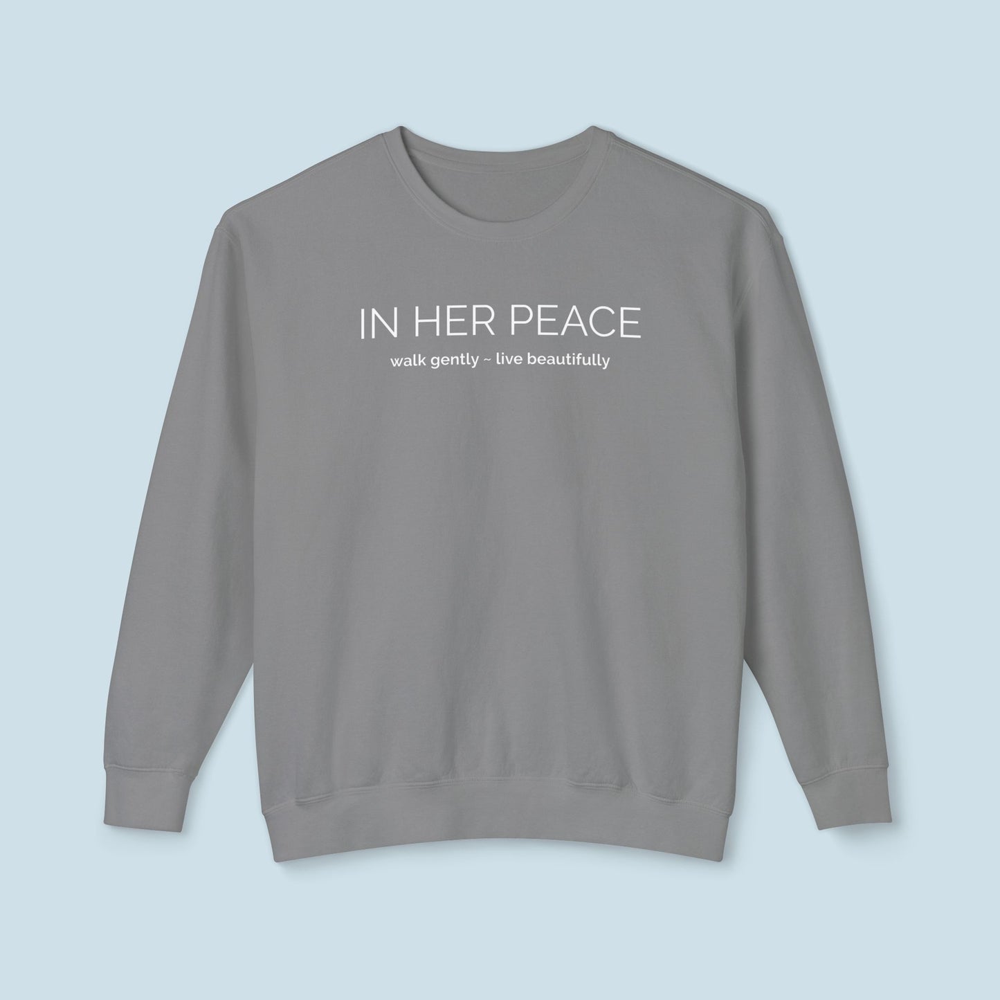 Bold In Her Peace Cozy Cotton Crewneck Sweatshirt