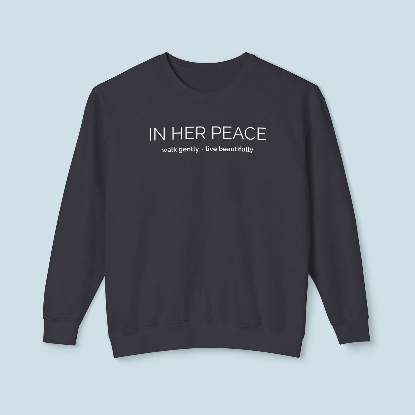 Bold In Her Peace Cozy Cotton Crewneck Sweatshirt