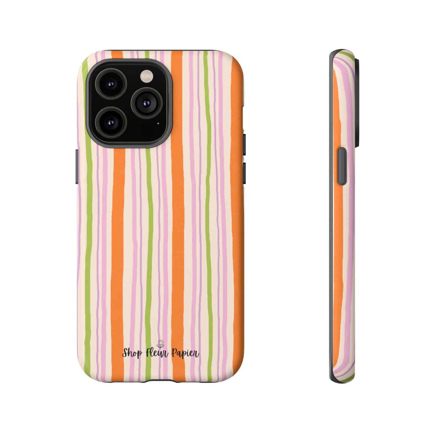 Vintage Fall Stripes Tough Phone Case