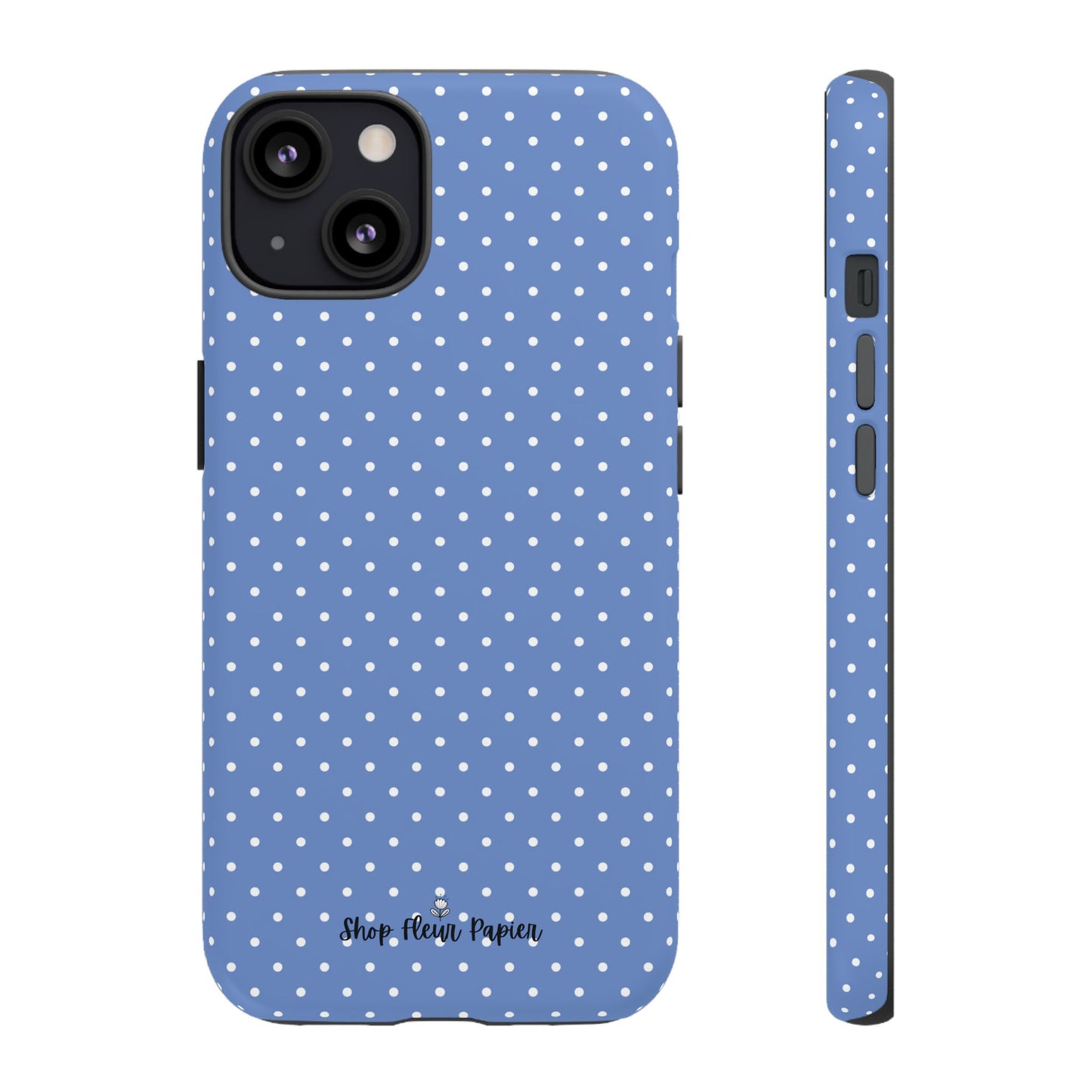 Cute Blue Polka Dot Tough Phone Case