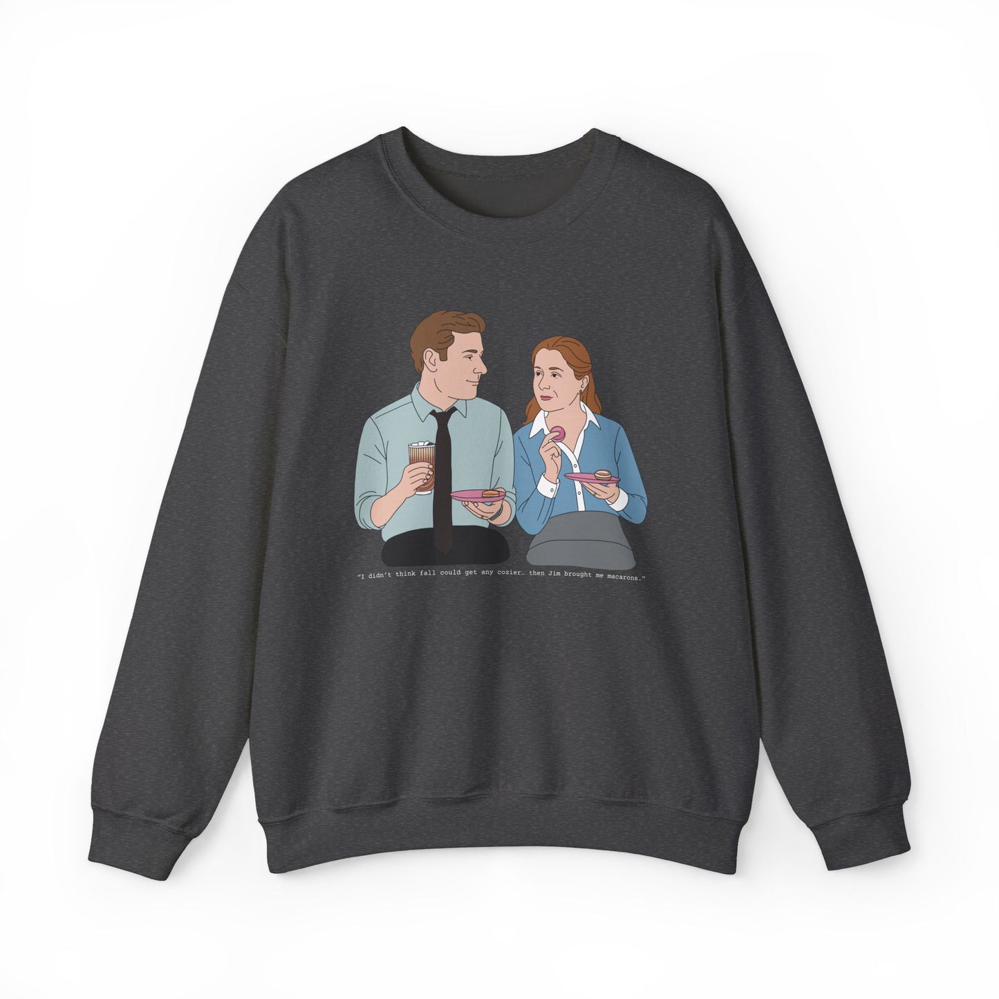 Office Couple Macaron Fall Cozy Sweatshirt – Jim & Pam Inspired