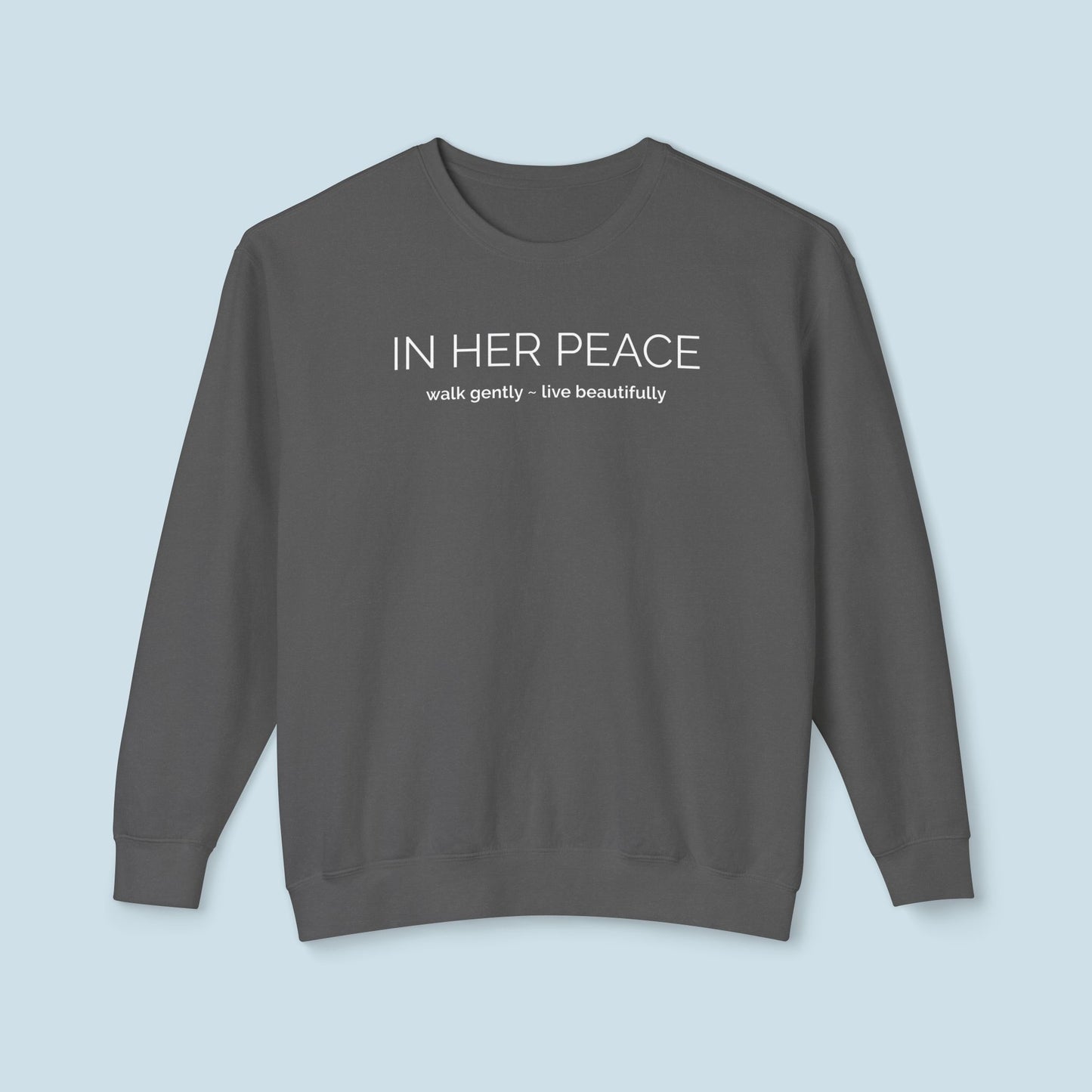 Bold In Her Peace Cozy Cotton Crewneck Sweatshirt