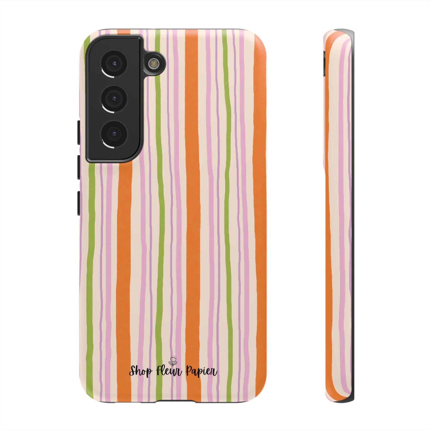 Vintage Fall Stripes Tough Phone Case