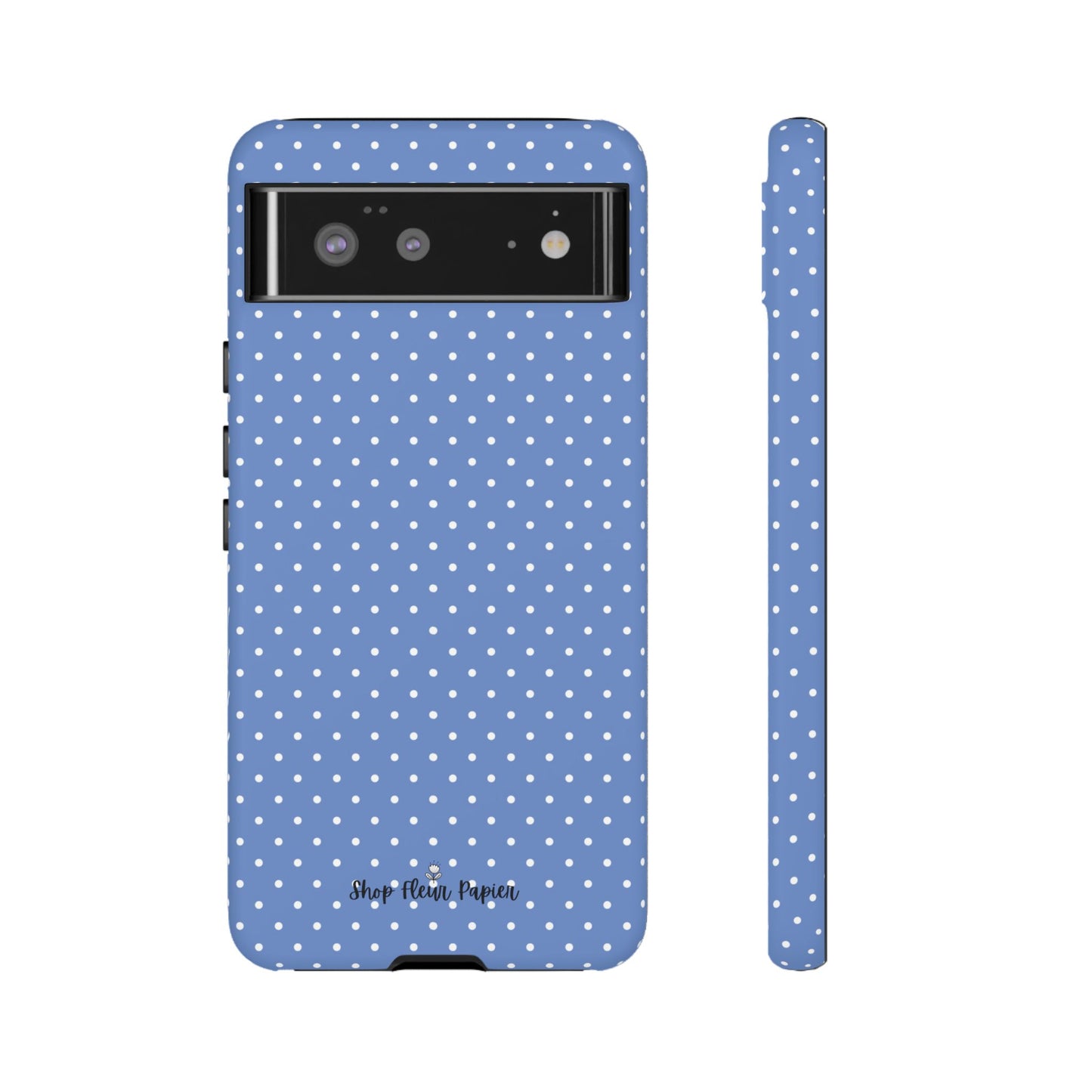 Cute Blue Polka Dot Tough Phone Case