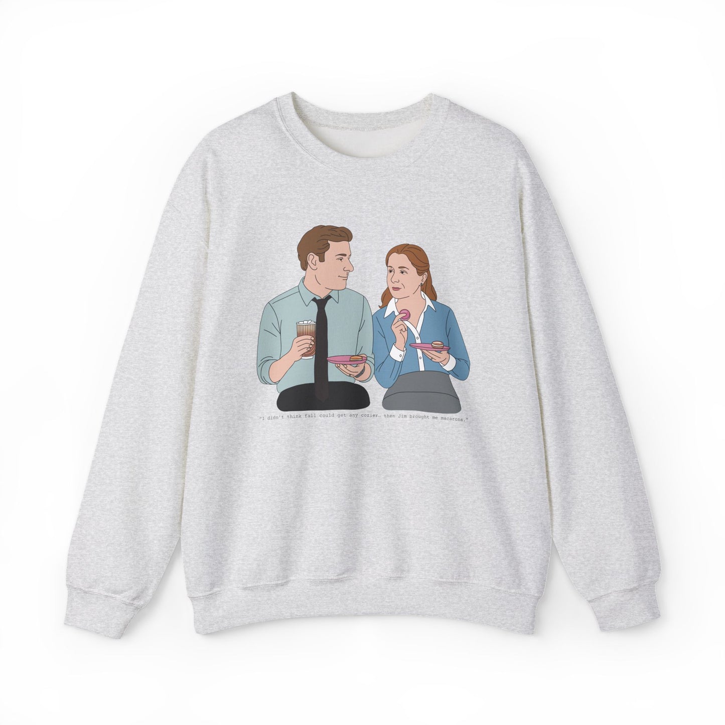 Office Couple Macaron Fall Cozy Sweatshirt – Jim & Pam Inspired