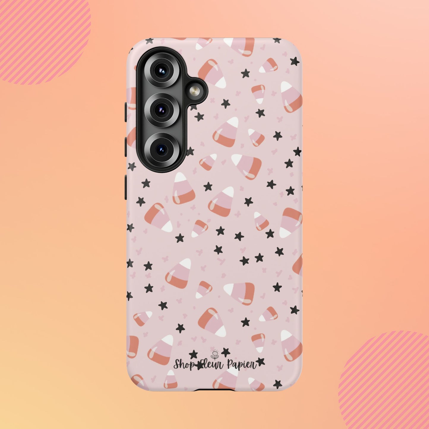 Cute Pink Candy Corn Tough Phone Case