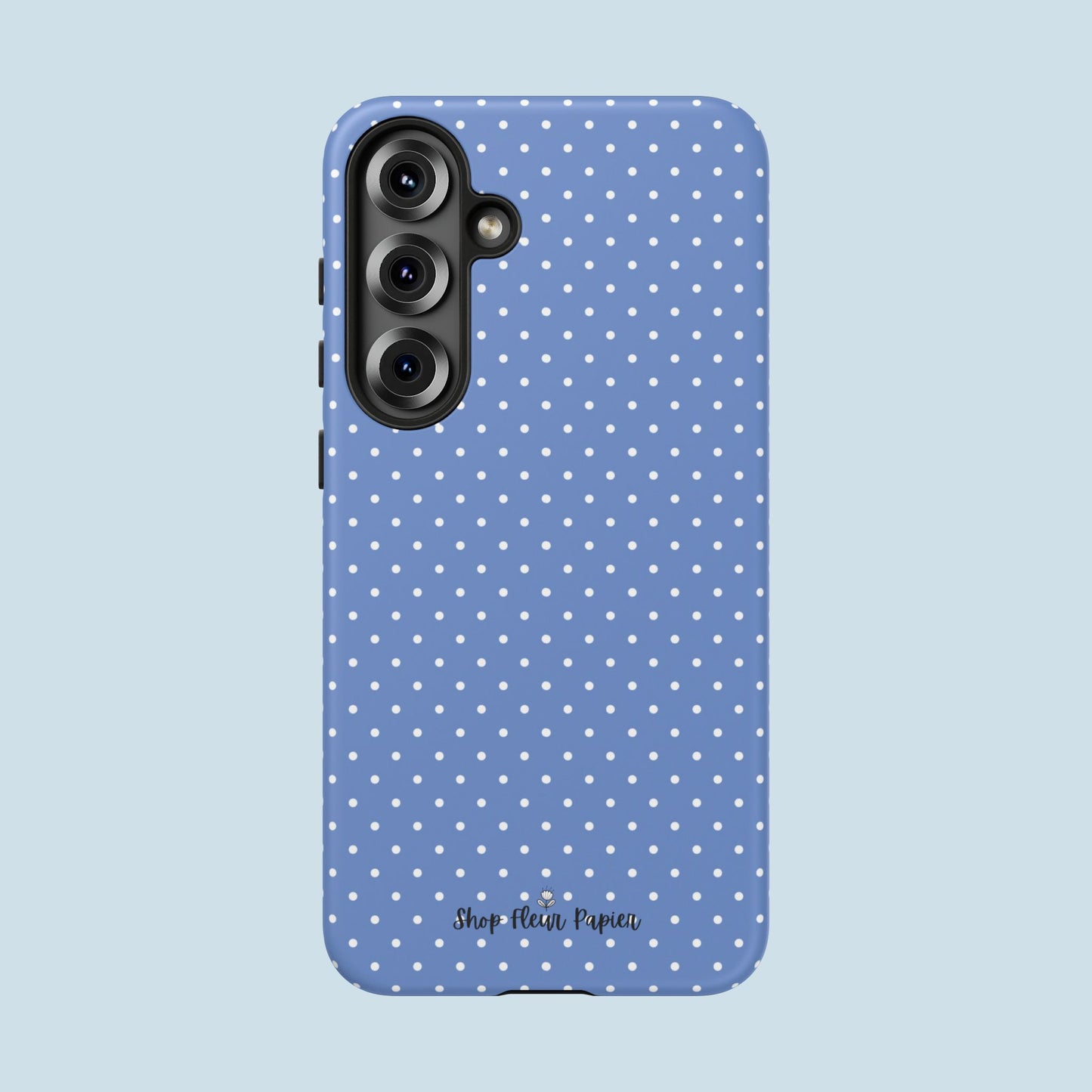 Cute Blue Polka Dot Tough Phone Case