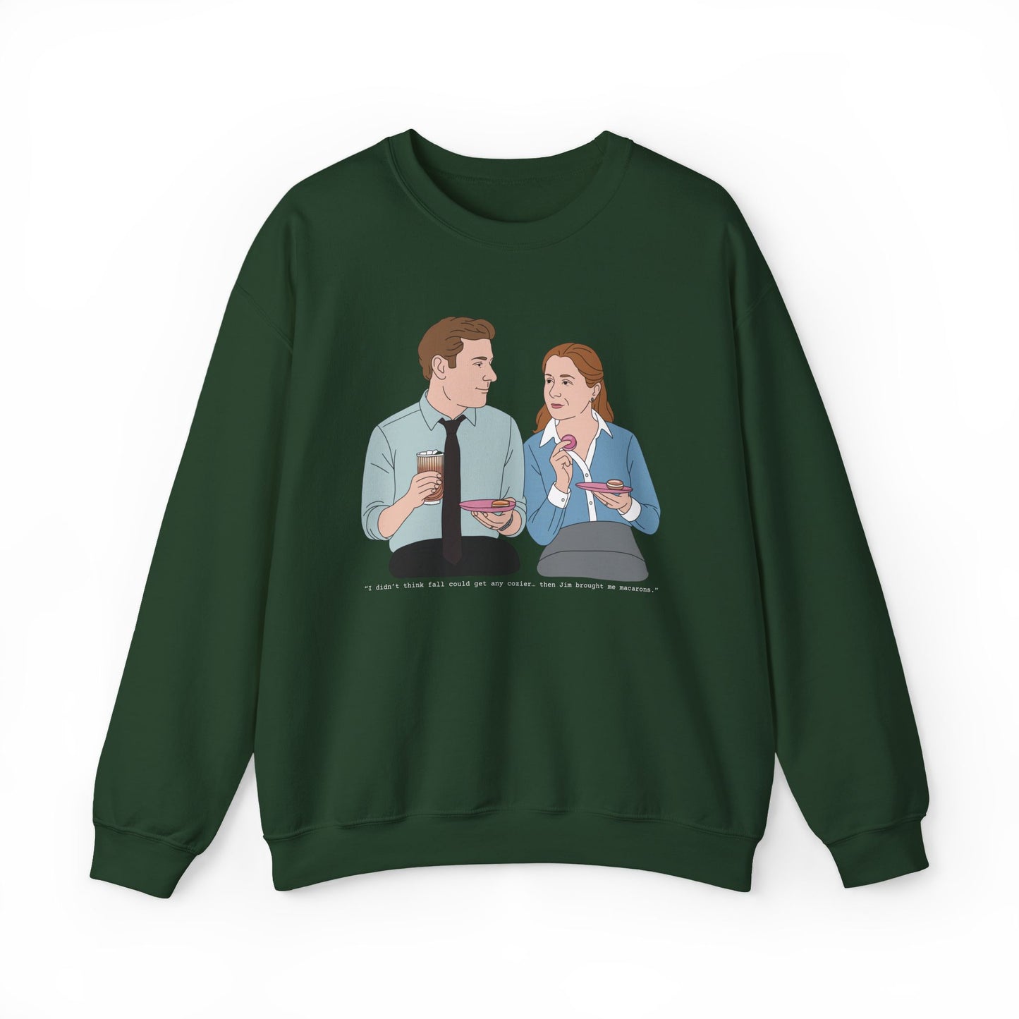 Office Couple Macaron Fall Cozy Sweatshirt – Jim & Pam Inspired