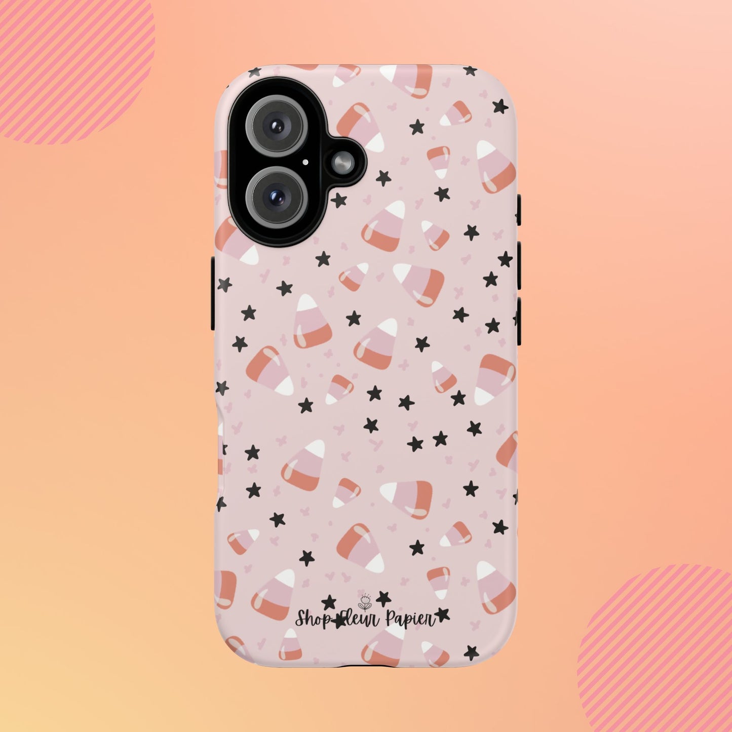 Cute Pink Candy Corn Tough Phone Case