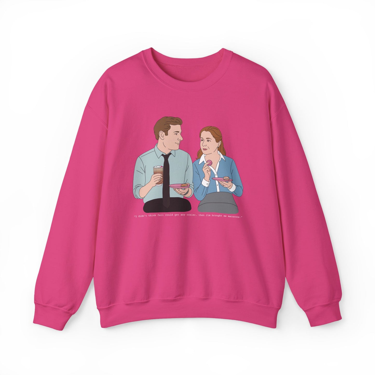 Office Couple Macaron Fall Cozy Sweatshirt – Jim & Pam Inspired