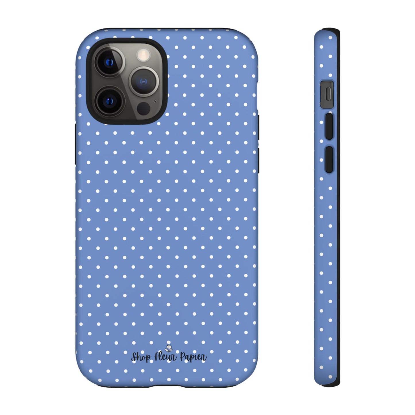 Cute Blue Polka Dot Tough Phone Case