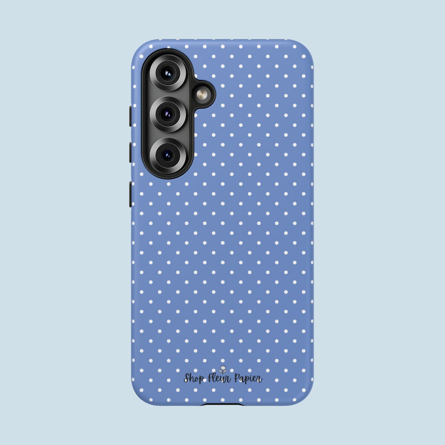 Cute Blue Polka Dot Tough Phone Case