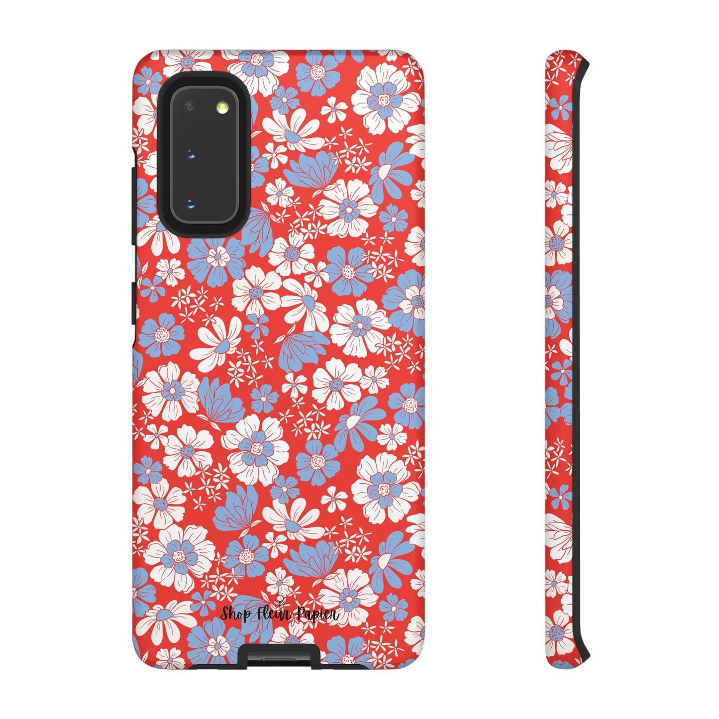 Floral Red, White, and Blue 4th of July Tough Phone Case