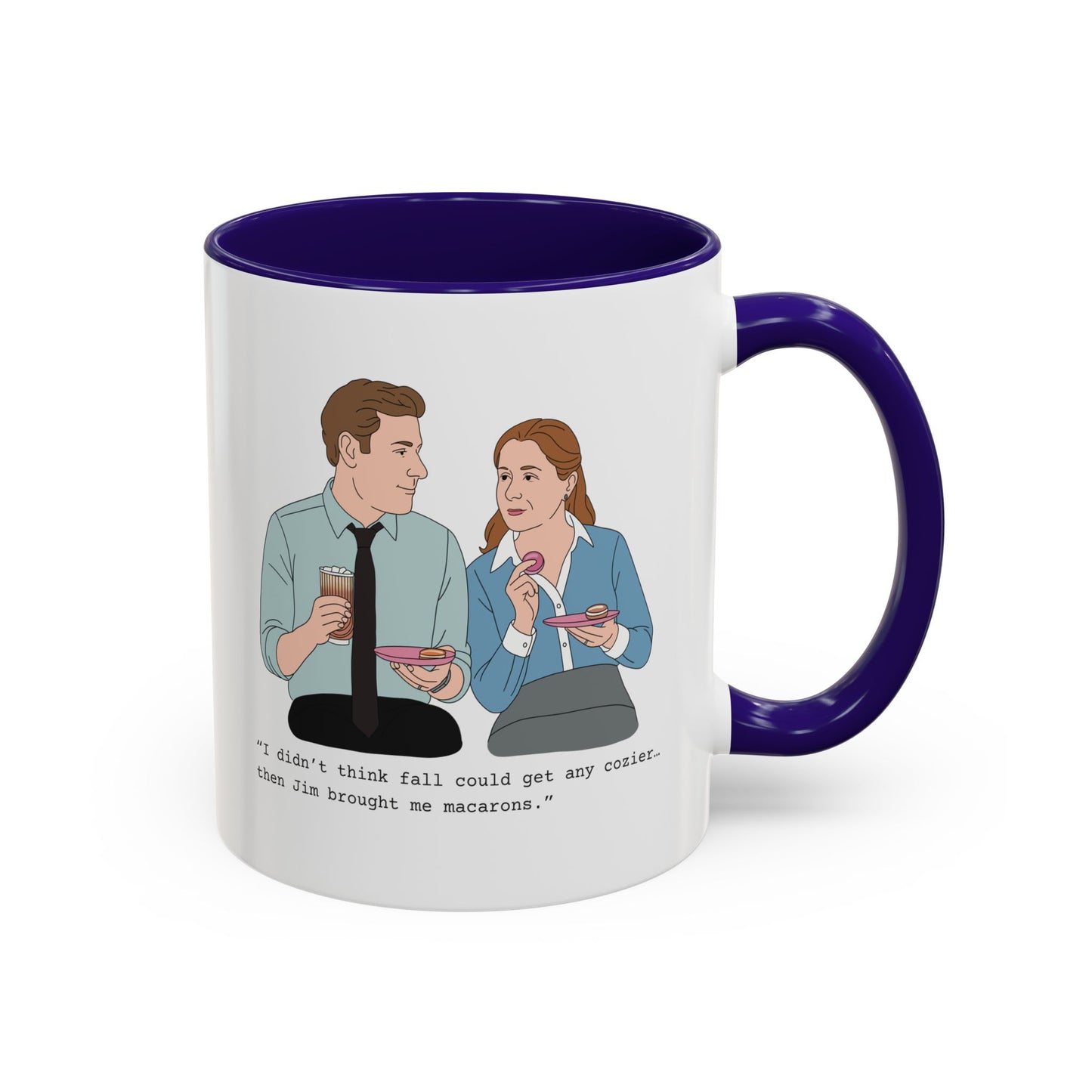 Fall Office Couple Mug – 11 oz Cozy Macaron Coffee Mug