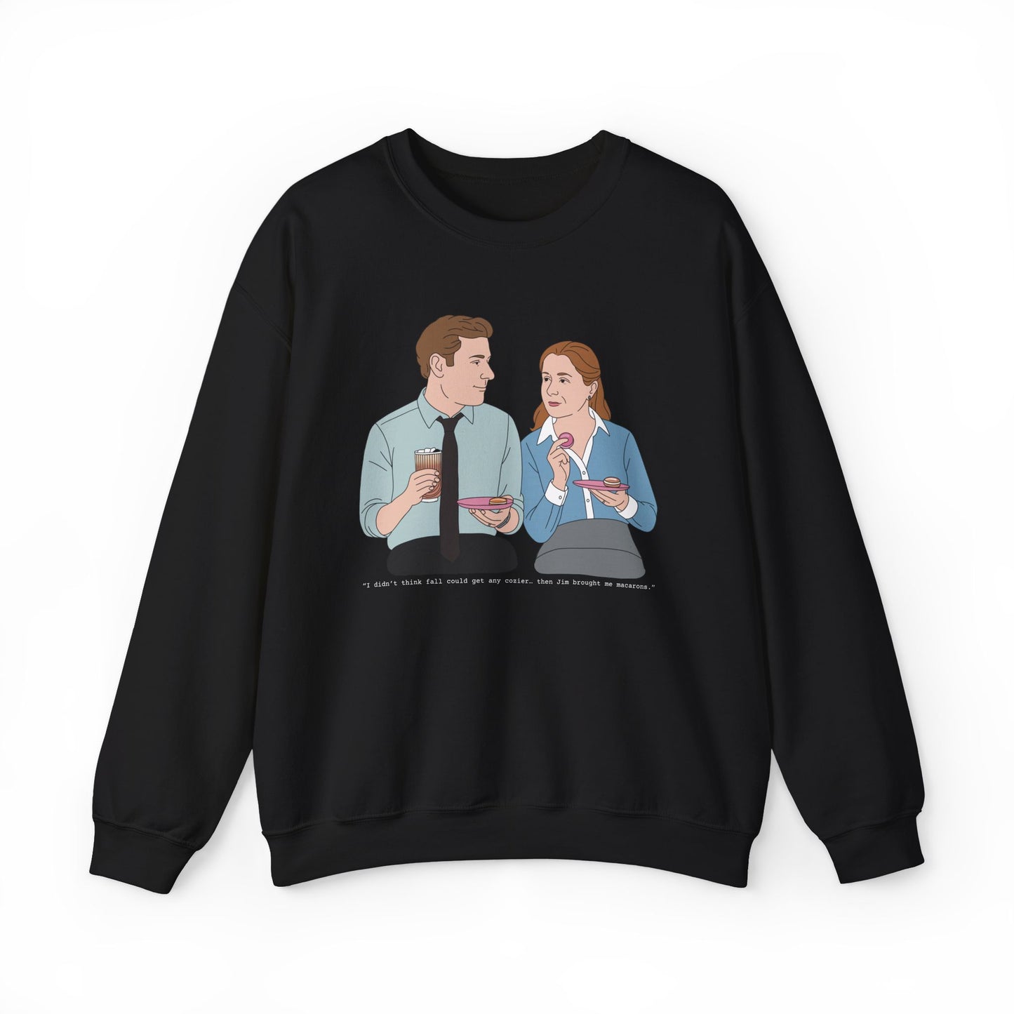 Office Couple Macaron Fall Cozy Sweatshirt – Jim & Pam Inspired