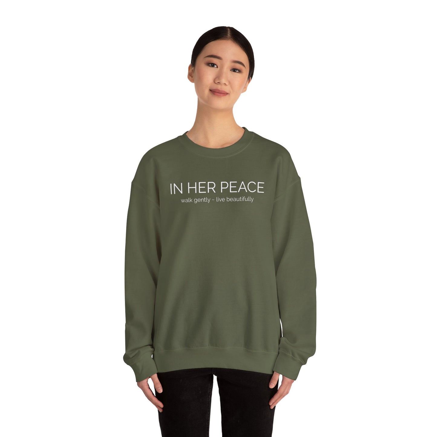 In Her Peace Cozy Blend Crewneck Sweatshirt